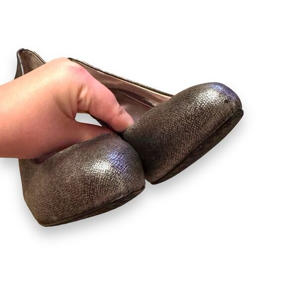 Calvin Klein Elita Cosmopolitan Stacked Pump Heels in Metallic Silver Sz 8.5 - Picture 5 of 16